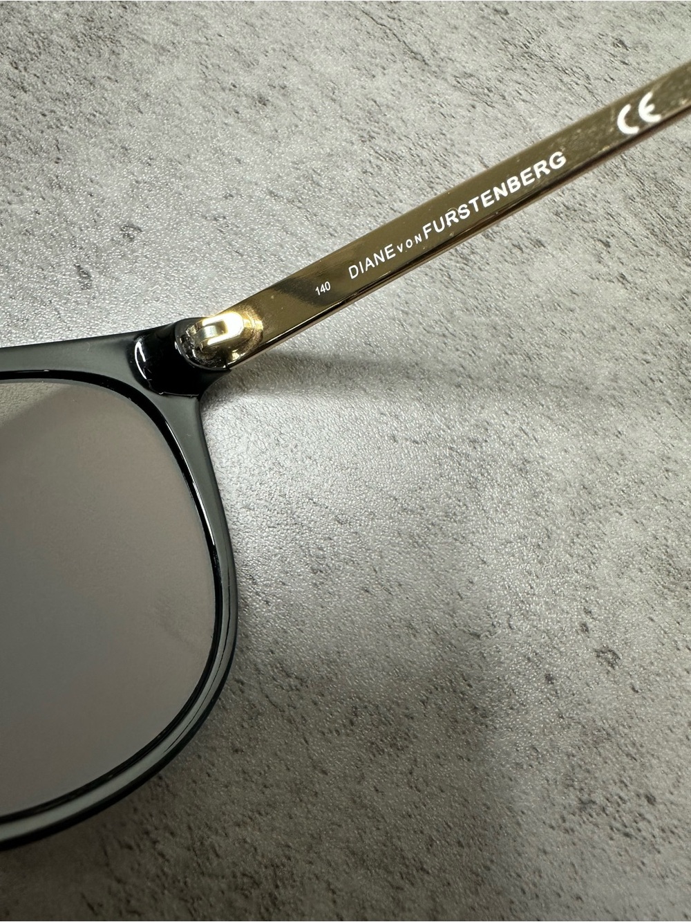 Diane von Furstenberg DVF854S Johana Black & Gold Sunglasses - Picture 5 of 6